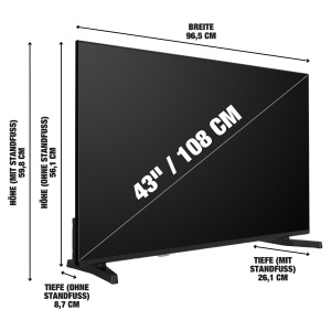 Telefunken TV Smart TV 43 inch VIDAA D43U790B2CW 4K TV UHD TV HDR cu Dolby Vision tuner triplu si 6 luni HD incl TV LED negru - Img 3