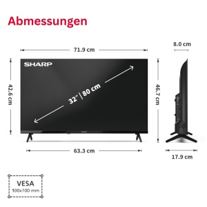 Televizor LED SHARP 32HA1705E 32 inch (80 cm) HD-Ready, Dolby Digital Plus - Img 2