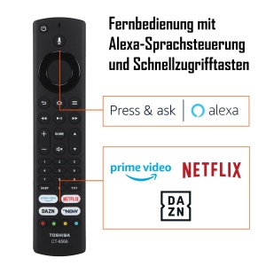 Televizor QLED Toshiba 50QF5D63DA 50" (4K Ultra HD, HDR Dolby Vision, Smart TV, Tuner triplu, Alexa incorporat, Bluetooth, Sunet de la Onkyo) [2023], Negru - Img 5