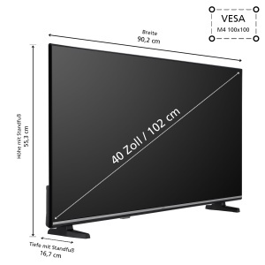 Televizor Smart JVC LT-40VDF5455 40 inch Full HD HDR, Negru - Img 3