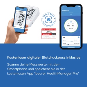 Tensiometru Beurer BM 38, operare simpla printr-un singur buton, masurare precisa prin indicator de repaus, detectare aritmie, afisaj XL, manseta pentru 22-42 cm - Img 5