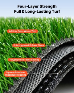 Teren de fotbal artificial VEVOR 304,8 x 91,44 cm, 1,5 cm inaltime, cu gauri de drenaj - Img 3
