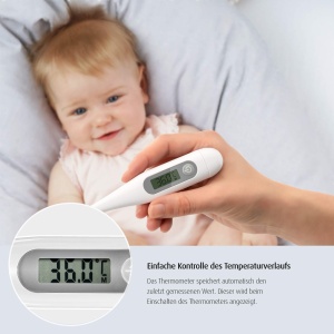 Termometru clinic digital reer ClassicTemp, timp de masurare 20 de secunde, varf placat cu aur, pentru intreaga familie - Img 2