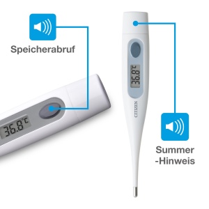 Termometru digital Citizen CTA303, antibacterian, rezistent la apa, cu alarma febra - Img 5