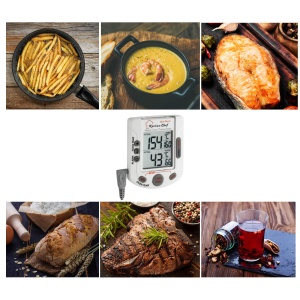 Termometru digital pentru carne si cuptor TFA Dostmann 14.1503, alb, cu timer si alarma - Img 5