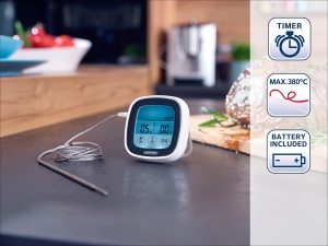 Termometru digital pentru friptura Leifheit termometru pentru gratar cu niveluri de gatire si cronometru prestabilite termometru magnetic pentru carne - Img 2