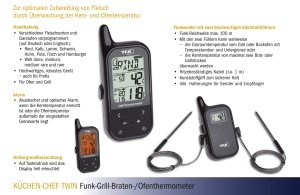 Termometru digital pentru gratar TFA Dostmann Twin 14.1511, 2 sonde, negru - Img 7
