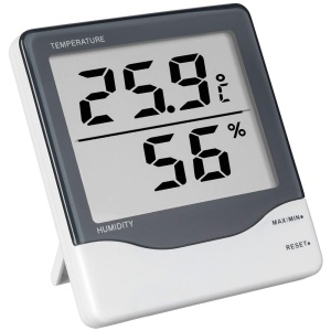 Termometru Digital TFA Dostmann 30.5002, Display Mare, Monitorizare Temperatura si Umiditate, Alb-Negru - Img 2