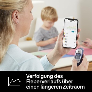Termometru pentru urechi Braun ThermoScan(r) 7+ connect | Compatibil cu aplicatia Braun Family Care(tm) | Tehnologie de precizie(r) a varstei | Afisaj digital cu coduri de culori | Prietenos cu bebelusii si copiii mici - Img 4