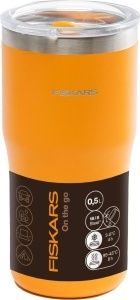 Termos cafea Fiskars On-the-go, 0,5 l, portabil, culoare portocalie - Img 7
