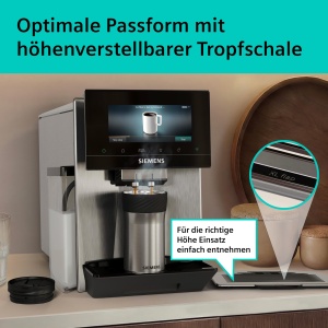 Termos cafea Siemens TZ40002, 480 ml, inoxnegru, izolare dubla - Img 3