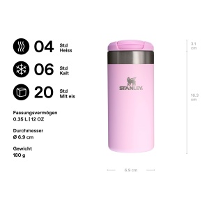 Termos cu capacitate de 0.35L Stanley Aerolight Transit - Cherry Blossom - Img 2