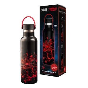 Termos cu efect de lumina Bialetti Stranger Things, 600 ml, inox, argintiu - Img 1