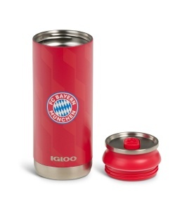 Termos din otel inoxidabil IGLOO FC Bayern Munchen 450 ml, rosu, izolat - Img 2
