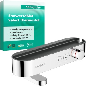 Termostat de baie hansgrohe ShowerTablet Select, cu siguranta la 40C, crom