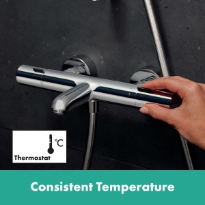 Termostat de cada hansgrohe Ecostat Fine, crom, cu SafetyStop, pentru 2 consumatori - Img 9