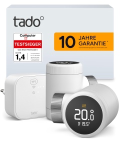 Termostat inteligent tado X - Kit de pornire cu Bridge X, control prin aplicatie si asistenti vocali, economisire energie