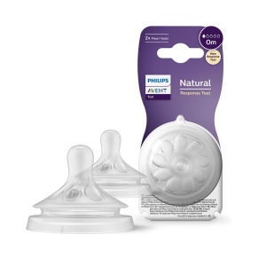 Tetina Philips Avent Natural Response - 2x tetine pentru biberoane cu putere de curgere 1, pentru nou-nascuti de la 0 luni, fara BPA (model SCY961/02) - Img 1