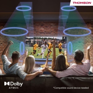 Thomson 43 inch (109cm) QLED Central Stand Google Smart TV, Wi-Fi, Dolby Audio, Bluetooth 5.1, Tuner triplu (cablu/satelit/antena), HDMI, CI+, Panou A+ - 43QG5C14 - Img 9