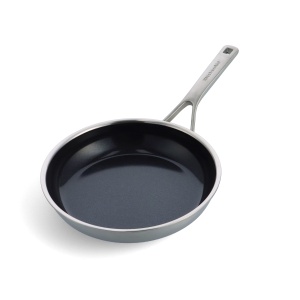 Tigaie antiaderenta KitchenAid Multi-Ply din otel inoxidabil, 24 cm, argintie - Img 9