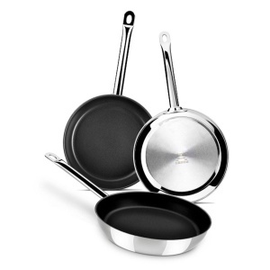 Tigaie antiaderenta MONIX Chef, 18 cm, otel inoxidabil 1810, design ergonomic - Img 3