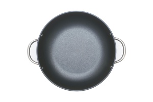 Tigaie antiaderenta profesionala RISOLI O32, grosime mare, aluminiu turnat, manere din otel inoxidabil 18/10, fabricata in Italia - Img 2