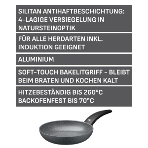 Tigaie Antiaderenta Silit Montano 24 cm, Aluminiu, Cu Maner Ergonomic - Img 2