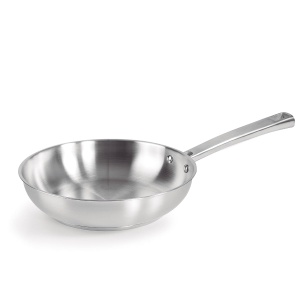 Tigaie din inox Lacor 45424, 1810, cu maner ergonomic, compatibila cu toate tipurile de plite