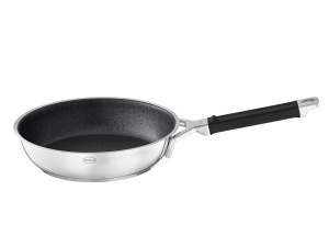 Tigaie din inox ROSLE SILENCE PRO, 28 cm, antiaderenta, cu maner din silicon