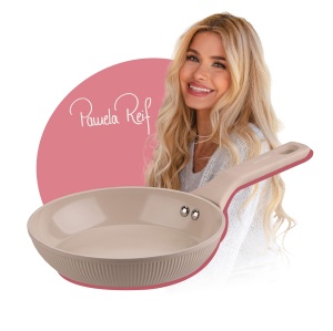 Tigaie Fackelmann x Pamela Reif 20 cm Aluminiu reciclat Beige pastel Acoperire ceramica fara PFAS