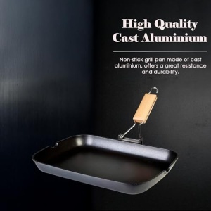 Tigaie grill Wecook EcoStone, inductie, 34x24 cm, antiaderenta, maner pliabil - Img 2
