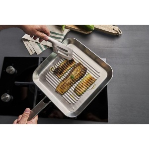 Tigaie Grill ZWILLING Plus 24 cm, inox, pentru toate tipurile de plite - Img 2