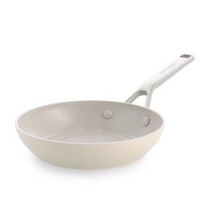 Tigaie KitchenAid 20 cm, Aluminiu Forged, Antiaderenta Ceramica, Creme