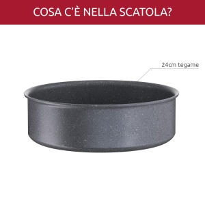 Tigaie Lagostina Ingenio Mineralis, 24 cm, aluminiu reciclat, antiaderenta - Img 3