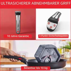 Tigaie pentru clatite Tefal Ingenio Eco Resist, 27 cm, antiaderenta, aluminiu - Img 6