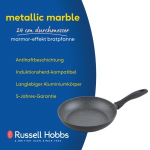 Tigaie Russell Hobbs RH02799EU7 Metallic Marble 24 cm Antiaderenta Compatibila Inductie - Img 2