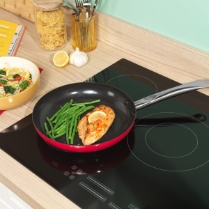 Tigaie Russell Hobbs Riviera 24 cm, Antiaderenta Ceramica, Rosu - Img 3