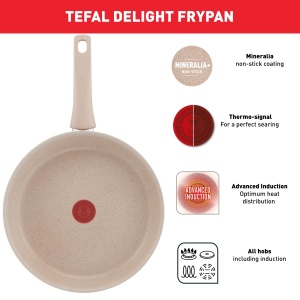 Tigaie Tefal G29306 Delight 28 cm, Antiaderenta, Inductie, Design Natural - Img 7