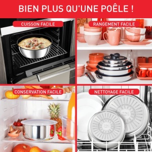 Tigaie Tefal Ingenio Praferenz 24 cm, inox, antiaderenta, pentru inductie - Img 5