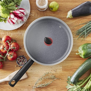 Tigaie Tefal Natural On Induction G2803202 24 cm Antiaderenta cu Capac - Img 5