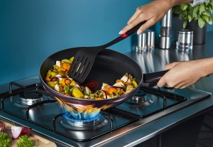 Tigaie Tefal Resist Intense 28 cm Antiaderenta Indicator Thermo-Signal Rosu inchis - Img 4