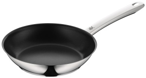 Tigaie WMF 24 cm, tigaie din otel inoxidabil, acoperita cu otel inoxidabil Cromargan, rezistenta la cuptor