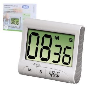 Timer digital de bucatarie Xavax, alb, cu functie de cronometru si alarma