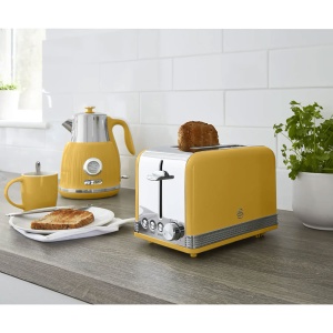Toaster 2 felii Swan ST19010YELNEU, 815W, 6 nivele rumenire, galben - Img 5