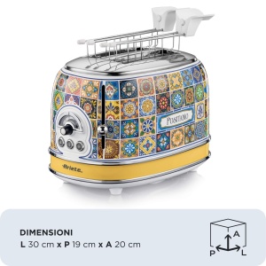 Toaster Ariete Positano 155, 810W, 6 niveluri de rumenire, inox - Img 2