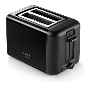 Toaster Bosch DesignLine TAT3P423DE, 970 W, Functie decongelare, Negru