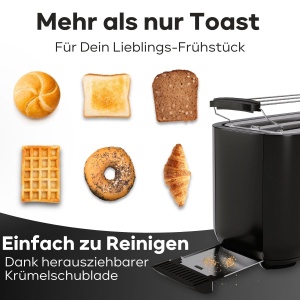 Toaster Clatronic TA 3802 Negru 4 Felii Functie Decongelare - Img 5