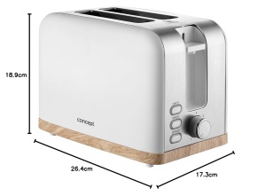 Toaster Concept TE2015 ELWOOD, 7 niveluri rumenire, alb - Img 9