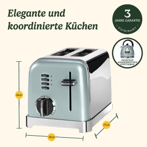 Toaster Cuisinart 2-Scheiben, 6 Braunungsstufen, Pistachie - Img 6