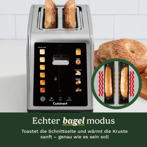 Toaster digital Cuisinart SimpliTouch XL, 2 felii, ecran tactil color, fante extra-largi, finisaj inox - Img 6